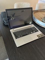 Toshiba 15.6in Silver/Black Notebook Laptop w/ Built-in Webcam & Charger