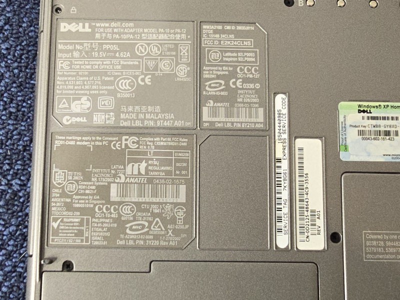 Dell Inspiron 600m Laptop Windows XP Intel M 14" | No Pwr Cable | Read gallery