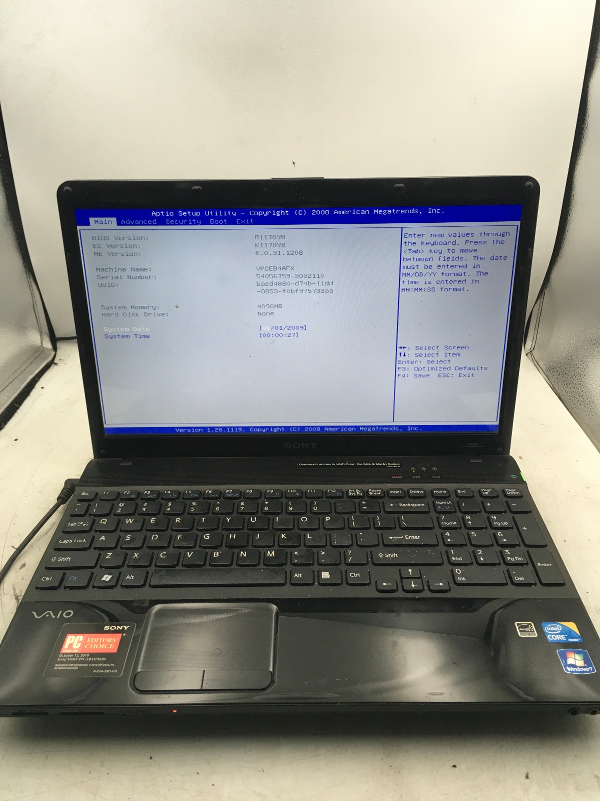 SONY VAIO PCG 71315L - BOOTS TO BIOS - INTEL I3 1ST GEN - 4GB RAM - 15" -READ-BB gallery