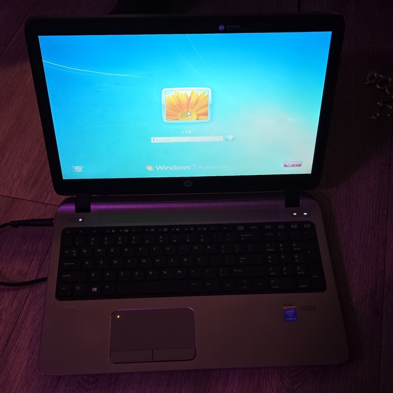 HP ProBook Intel Core i3 15" Notebook Laptop Black Silver Webcam Windows 7 Pro gallery