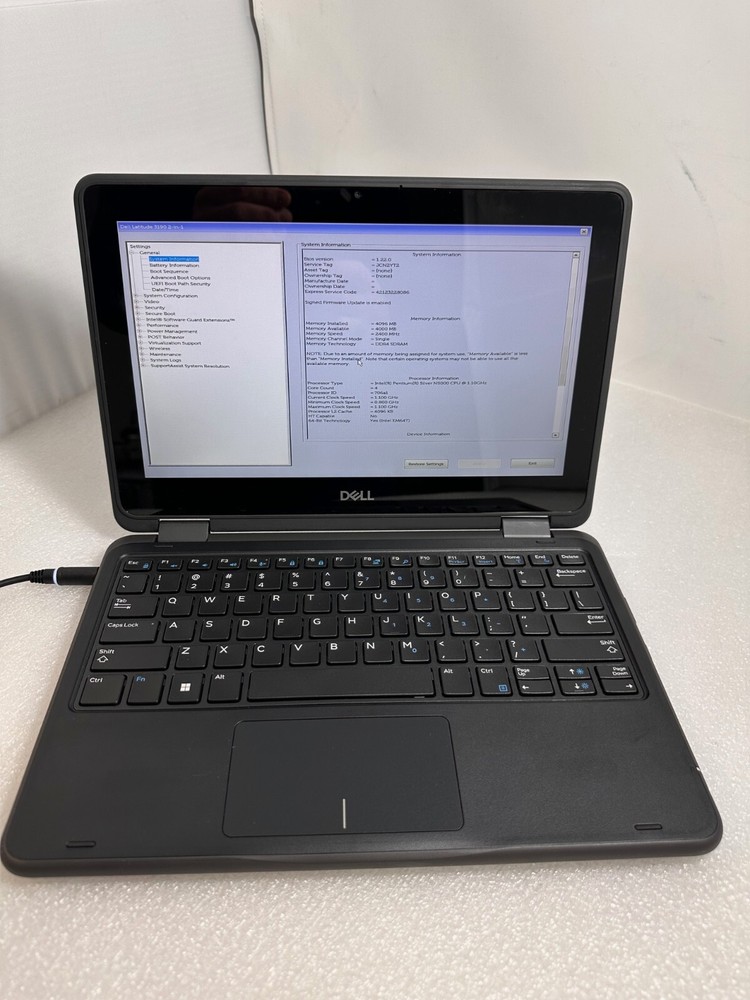 Dell Latitude 3190 Laptop 2-in-1 Intel Pentium N5000 128GB 4GB DDR4 11.6"