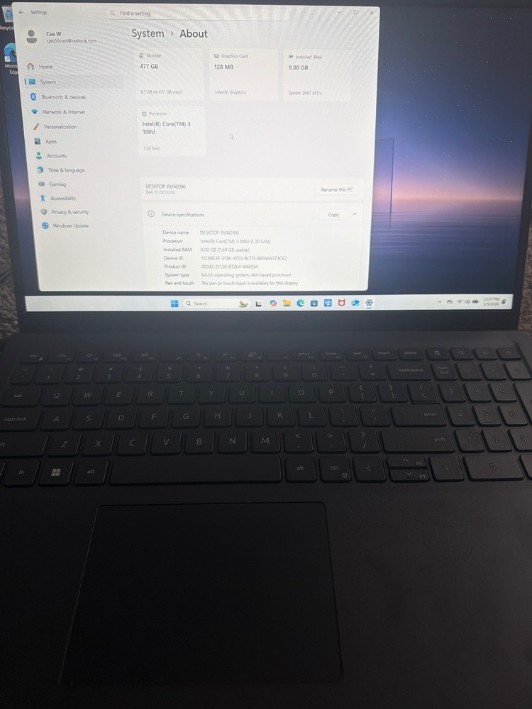 dell 15 laptop dc15250