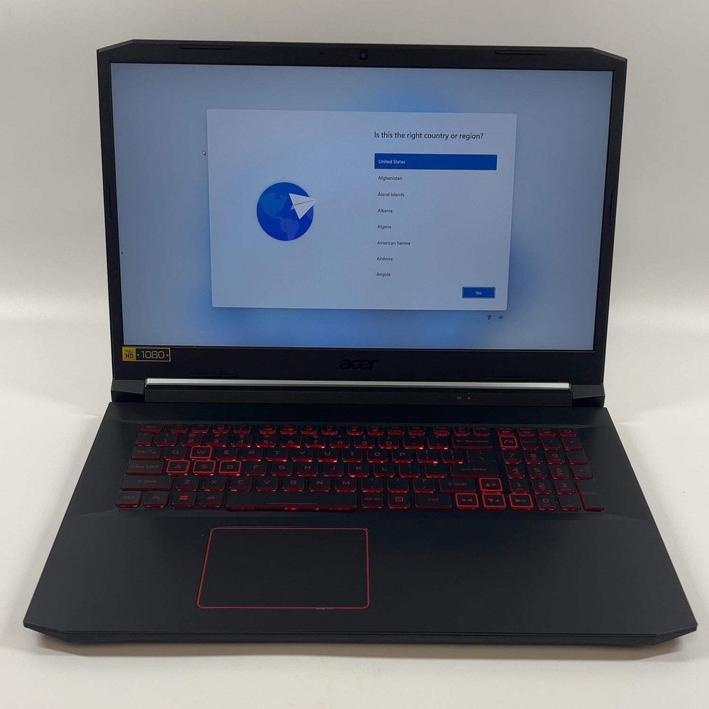 Acer Nitro 5 17.3" i5-10300H 2.5GHz 8GB RAM 512GB SSD GeForce GTX 1650 Ti