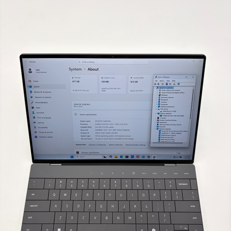 Dell XPS 13 9350 13.4" Laptop - Ultra 7 256V, 16GB Ram, 512GB SSD, W11H gallery