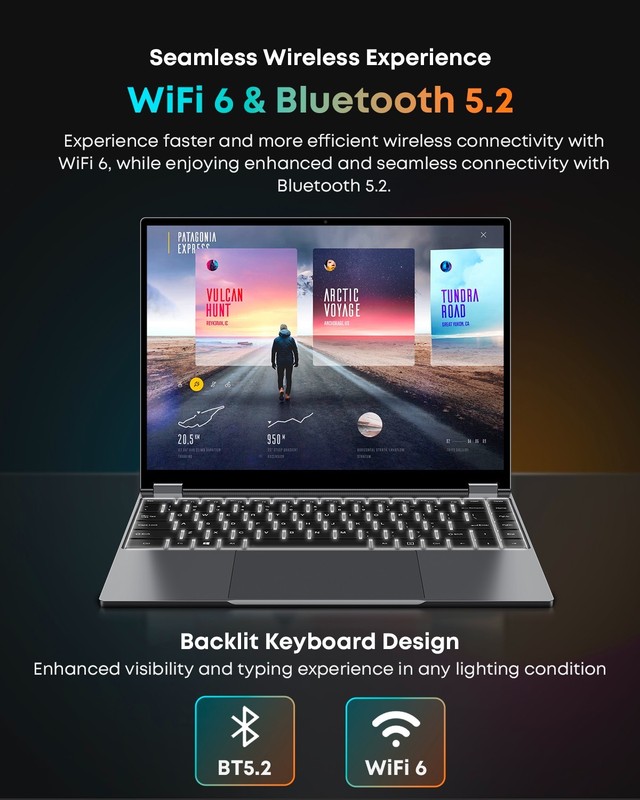 CHUWI FreeBook 13.5" 2-in-1 Laptop Intel N5100 12GB RAM 512GB SSD Win 11 PC gallery