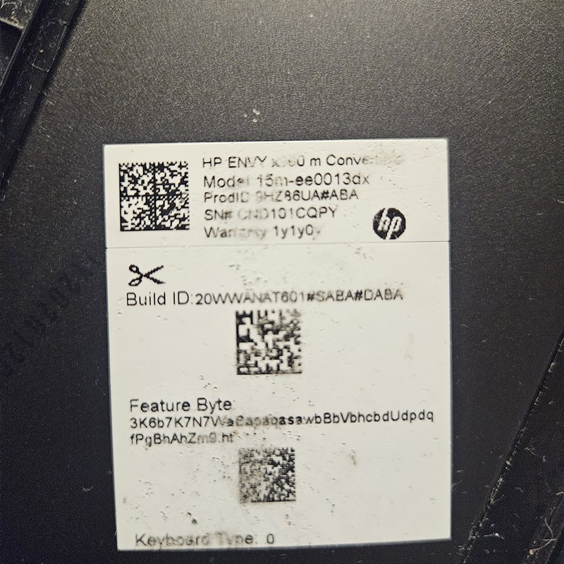 HP ENVY X360 15M-EE0013DX Chassis, Board,Battery, Keyboard, RAM 2 x 4GB, 256 SSD gallery