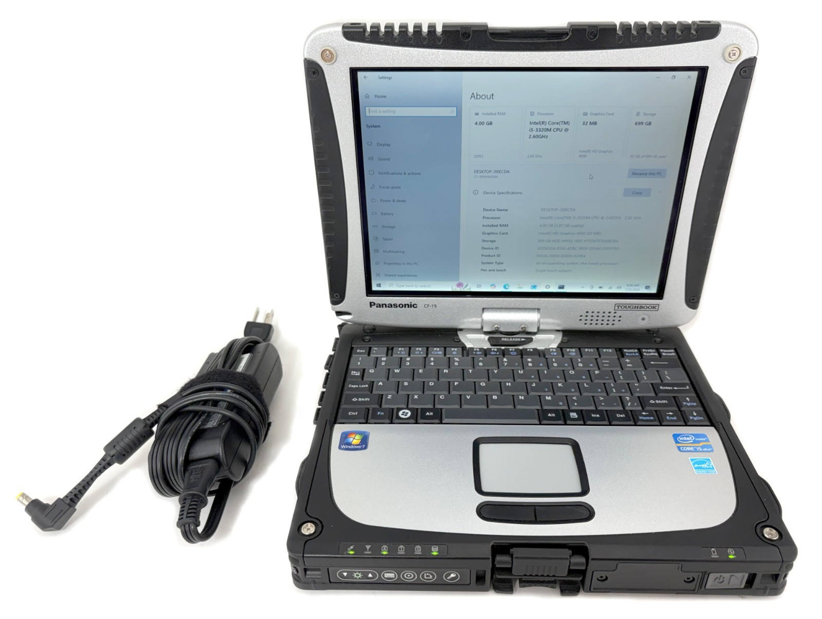 Panasonic Toughbook CF-19 MK6 750GB HDD 4GB RAM Win 10 2.6GHz i5-3320M; 6125013 gallery