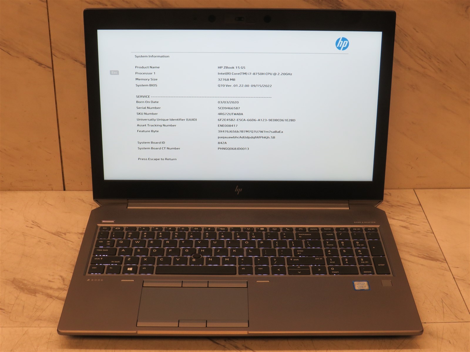 HP Zbook 15 G5 Laptop Intel Core i7-8750H@2.2GHz 32GB RAM **BIOS LOCKED** gallery