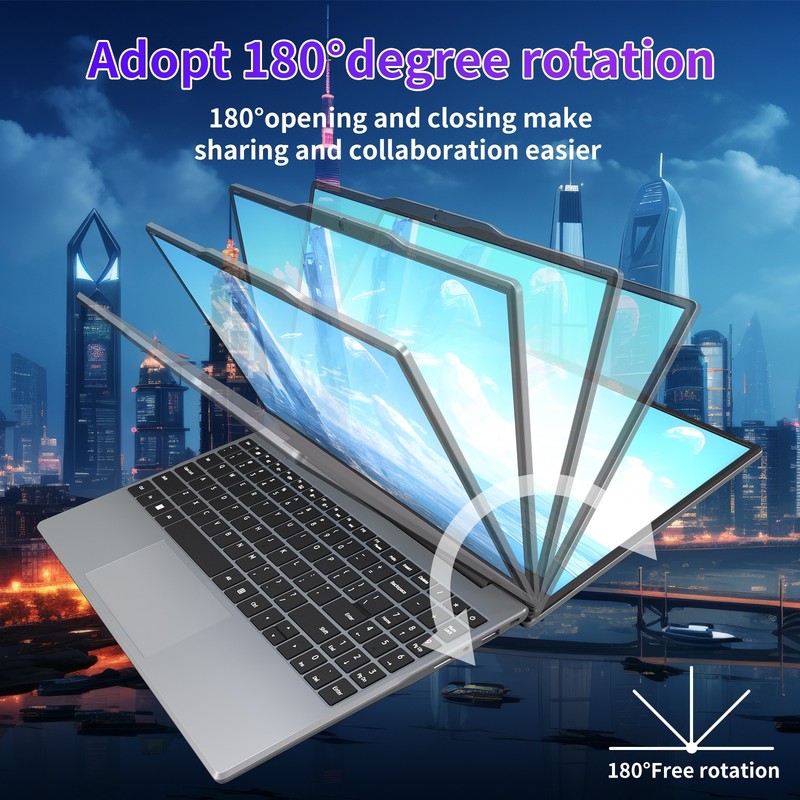 Auusda 14.1'' New Laptop, Intel N5095, 8GB RAM, 256GB SSD, W11 Pro, Dual Channel gallery