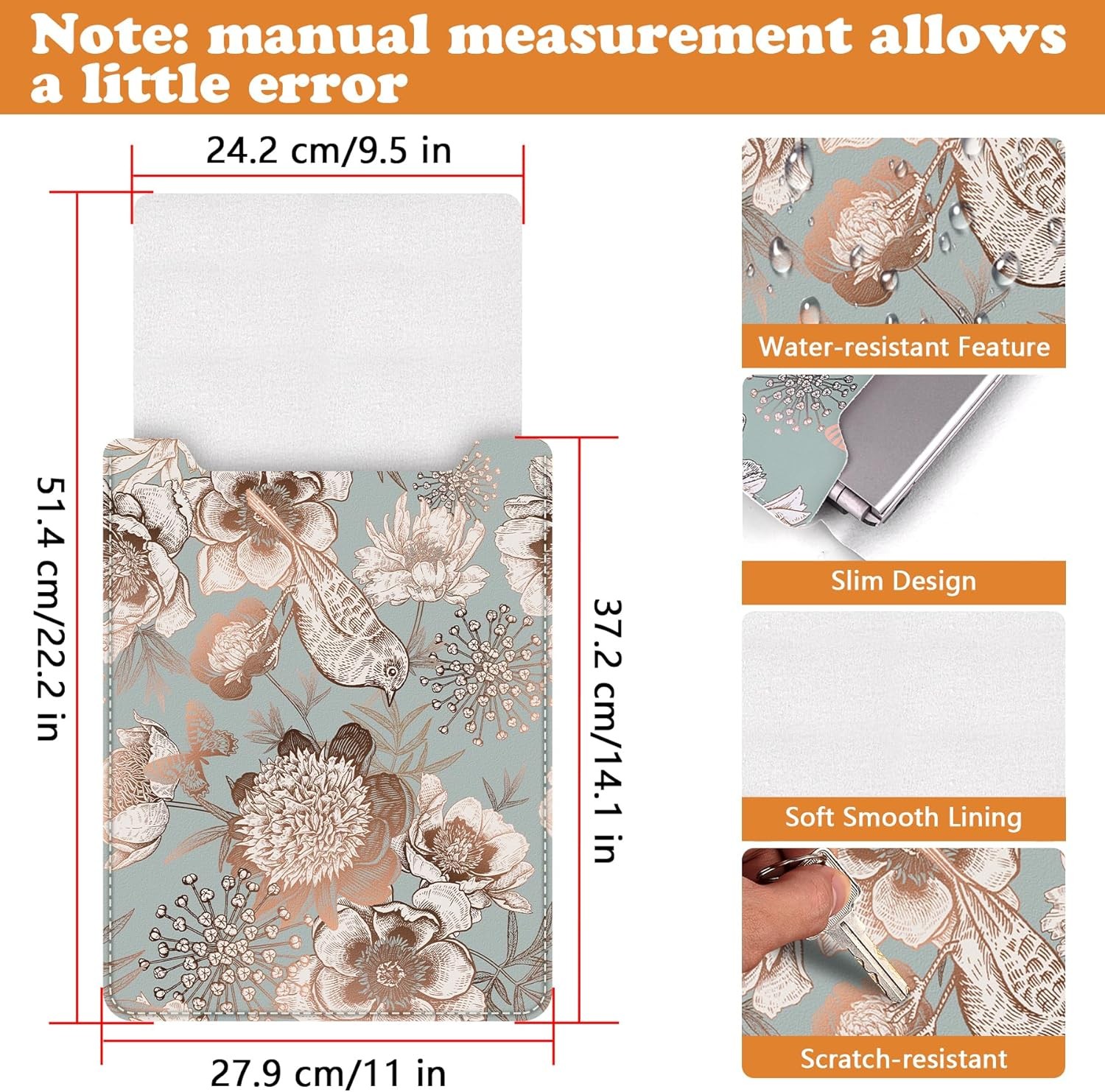 15-16" Laptop Sleeve, PU Leather Laptop Case Compatible with MacBook Pro 16 2019 gallery