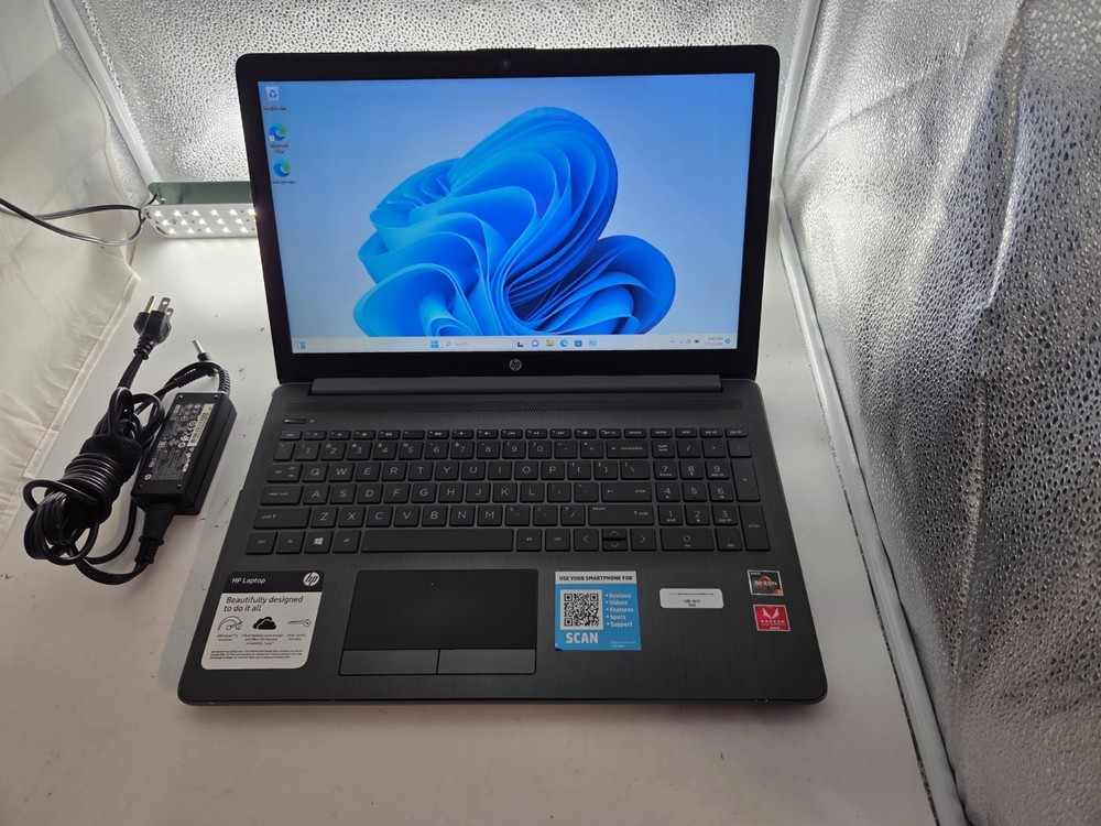 7134 HP 15-db0xxx Gamer w/charger.Ryzen 3 2200U.16GB.240GB SSD.15.6".W11