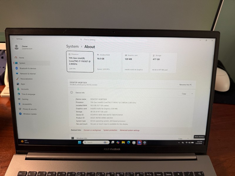 Asus VivoBook 15 S533E 15.6" Laptop FHD i7-1165G7 2.8Ghz 16GB RAM 512GB SSD W11H gallery