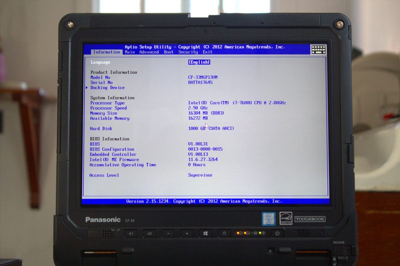 Panasonic Toughbook CF-33 i7-7600U 1TB SSD 16GB RAM 4G GPS 2x Battery 0 Hours gallery
