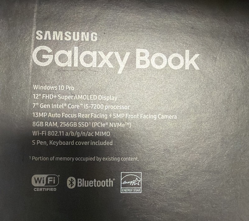Samsung Galaxy Book 12”SM-W728VQ I5-7200/8G/256G S Pen With Keyboard Cover gallery