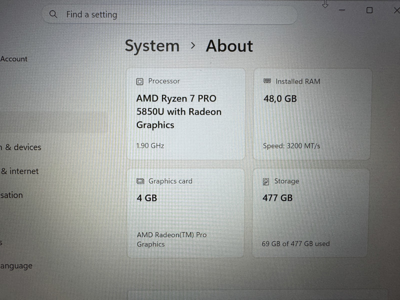 Lenovo P14s gen 2 AMD Ryzen™ 7 PRO 5850U gallery