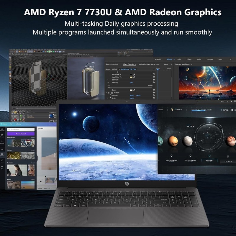 HP Lastest 255 G10 15.6" FHD Laptop AMD Ryzen 7 7730U Up to 64GB Windows 11 Pro gallery