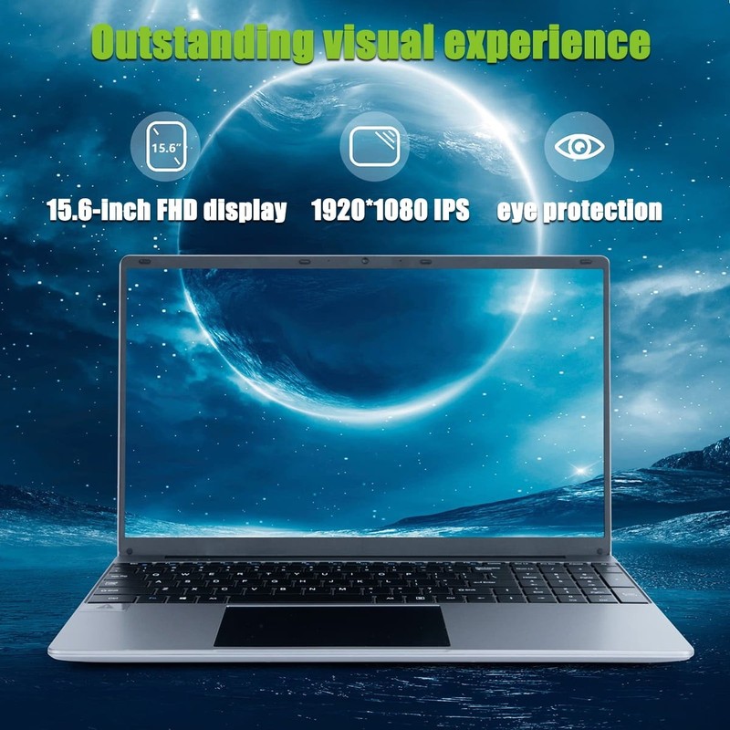 15.6'' Laptop 8GB DDR4 512GB SSD, Quad-Core Intel Celeron Computer Windows 11 gallery