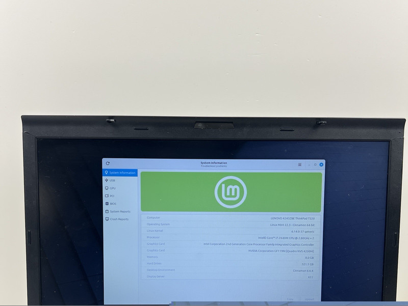 Lenovo ThinkPad T520 Intel i7-2640M 8GB 320GB HDD Linux Mint OS w/ Charger|ELP93 gallery