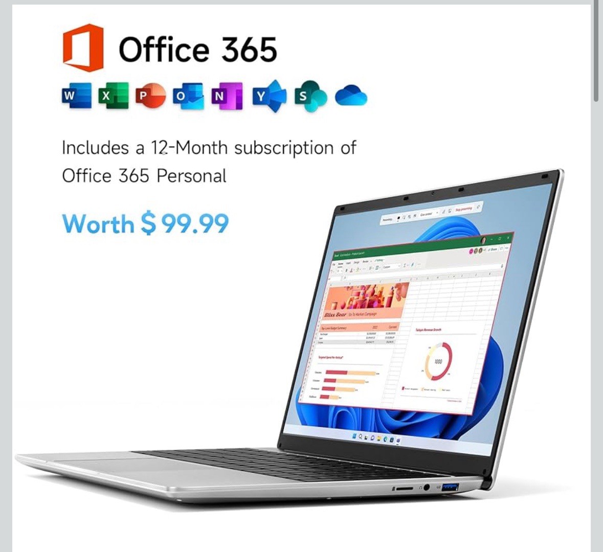 Jumper EZbook S7 15.6” Laptop | 4GB RAM 128GB SSD | Windows 11 + Office 365 gallery