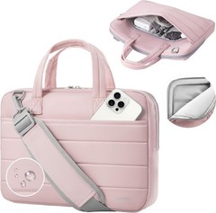 Sleeve for 13-14 Inch Laptop, 360° Protective with Shoulder Strap, Pink