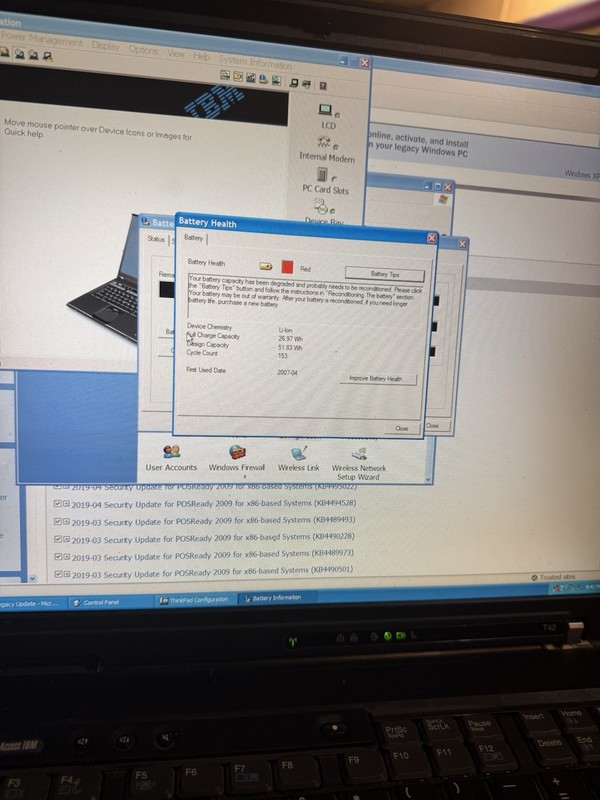 IBM ThinkPad T42 15 FlexView IPS Radeon 9600 Windows XP Retro Gaming Laptop gallery