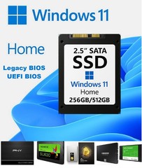 Up To 512GB SSD with Window 11 Home Pre-installed Legacy HW, CPU/TPM2 Check Off