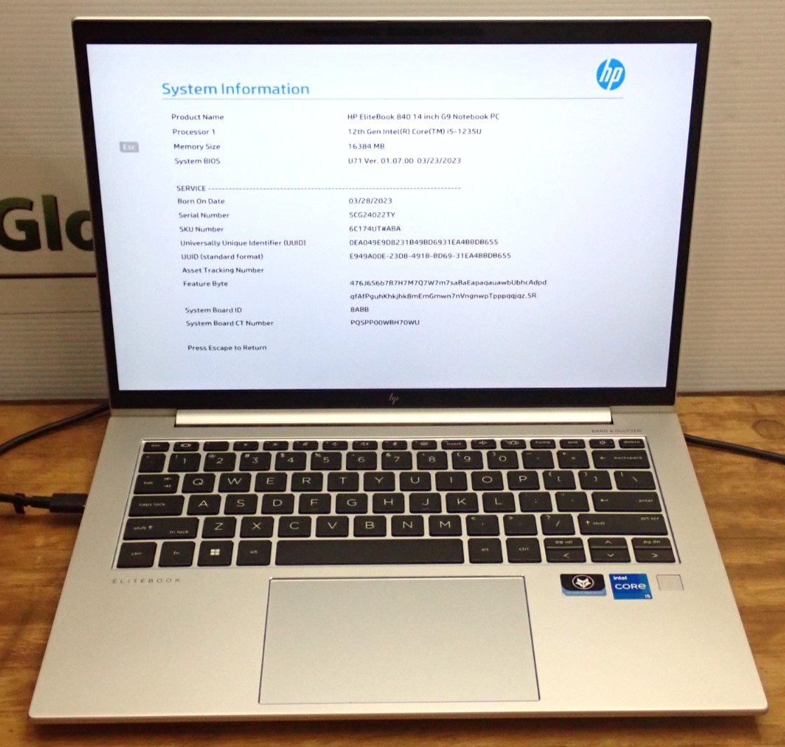HP EliteBook 840 G9 Intel i5-1235U 16GB DDR5 512GB NVMe HP Adapter Grade A gallery
