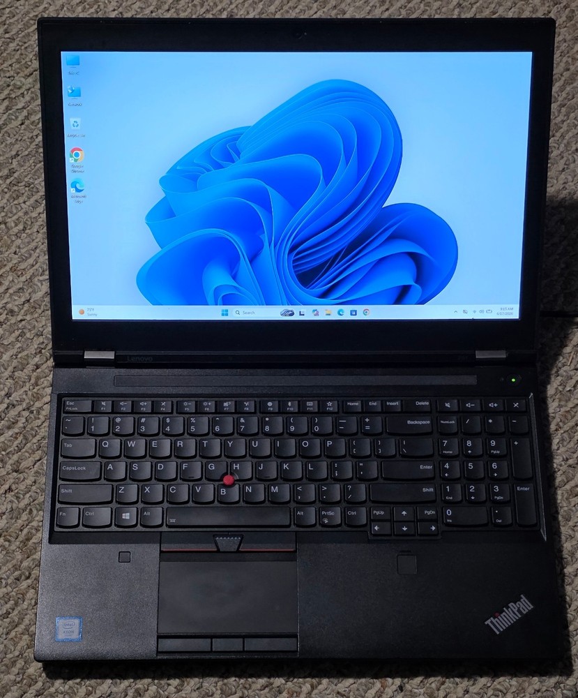 Lenovo P51 Xeon E3-1505M v6@3Ghz 16GB RAM 512GB NVMe WIN 11 PRO - NO CHARGER