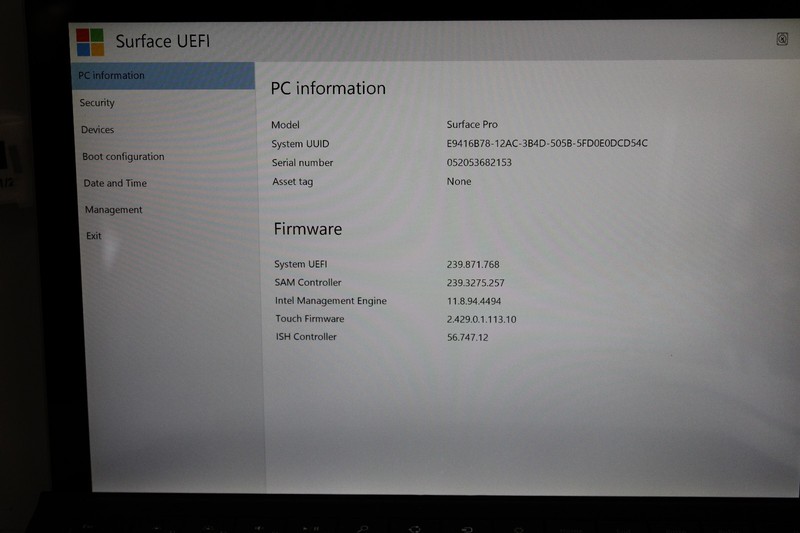 Microsoft Surface Pro 5 1796 m3-7Y30 4GB RAM 128GB Internal SSD No OS gallery
