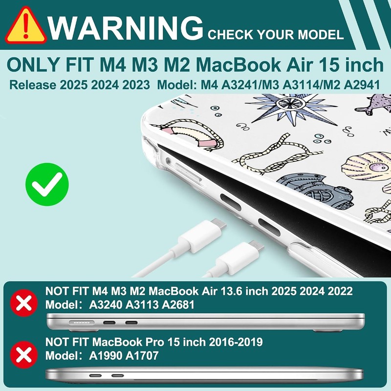 MacBook Air 15 inch Case 2026 2025-2023 M5 M4 M3 M2 Released A3448 A3241 A3114 A gallery