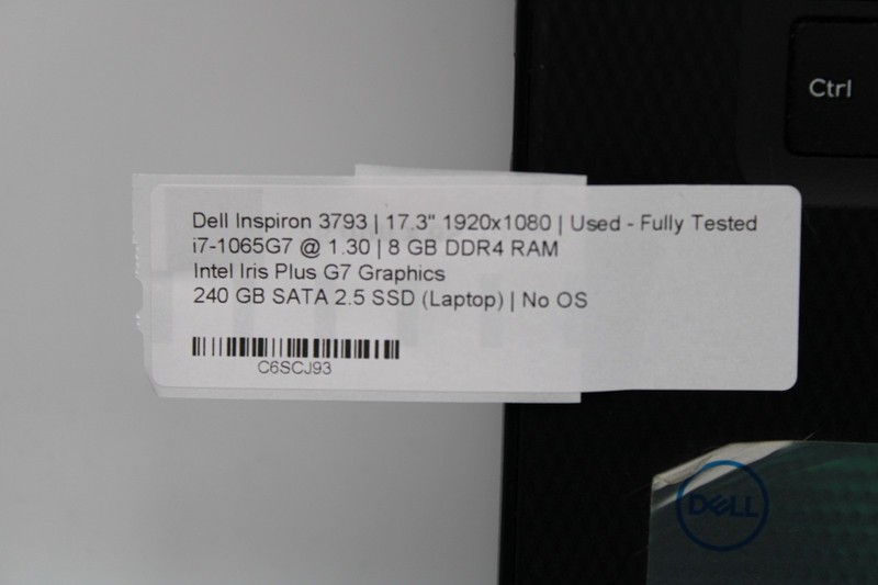 Dell Inspiron 3793 _ i7-1065G7 _ 8GB RAM _ 240GB SSD _ No OS gallery