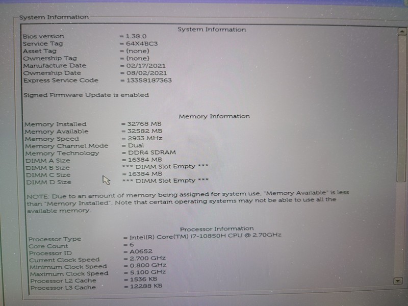 Dell Precision 7550 15.6" FHD i7-10850H 32GB 512GB NVIDIA Quadro T2000 No OS gallery