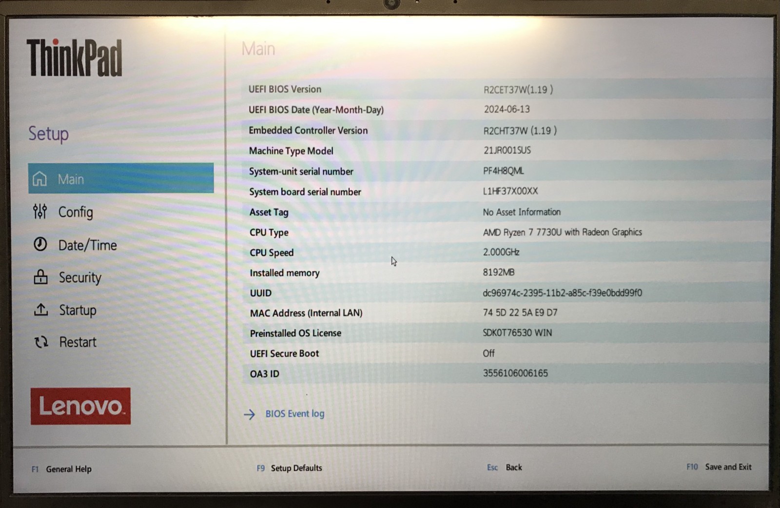 Lenovo ThinkPad E14 Gen 5 14" Laptop Ryzen 7 7730U 8GB RAM 512GB NVMe, As Is gallery