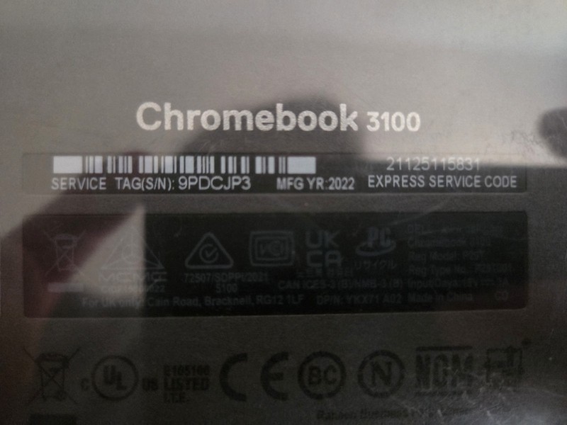 Dell Chromebook 11 3100 11.6" (32GB eMMC Intel Celeron N4020 1.1GHz 4GB) Laptop gallery