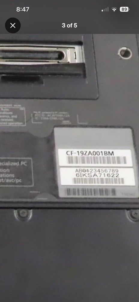 Panasonic Toughbook CF-19 Core I5 U540 1.2GHz 128GB SSD Windows 10 Pro