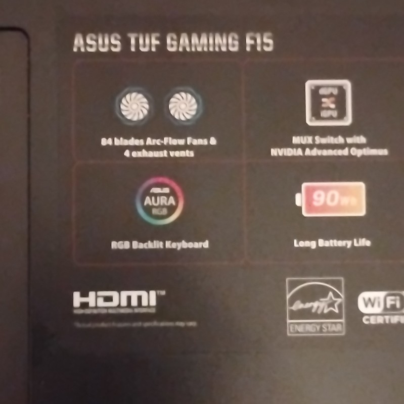 Asus TUF 15 Gaming Laptop FHD 144Hz Intel i7 13th Gen NVIDIA RTX 4070 1TB 16GB gallery