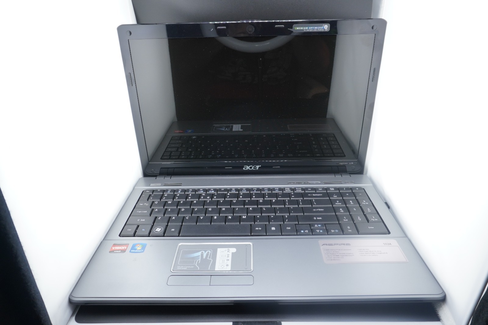 Acer Laptop 5534 Factory Reset Never Used Athlon 64 X2 Dual Core 4GB 32HDD gallery