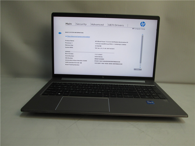 HP ZBook Power Laptop i7-11850H 32GB 512GB SSD 16in Win11 COA Grade C