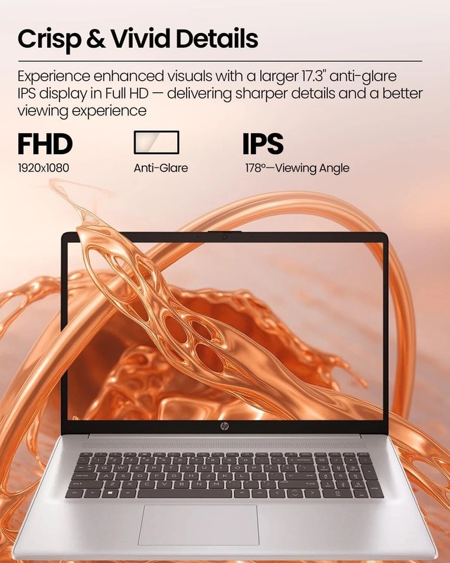 HP Touchscreen Laptop computer 17.3" Ryzen 5-7430U UP TO 32GB RAM 1TB Win11Pro gallery