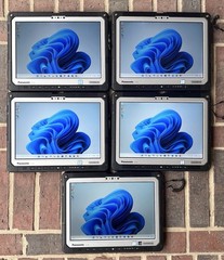 Lot of 5 Panasonic Toughbook Cf-33 2.6GHz Core i5-7300U 8GB 256GB Win 11 Touch