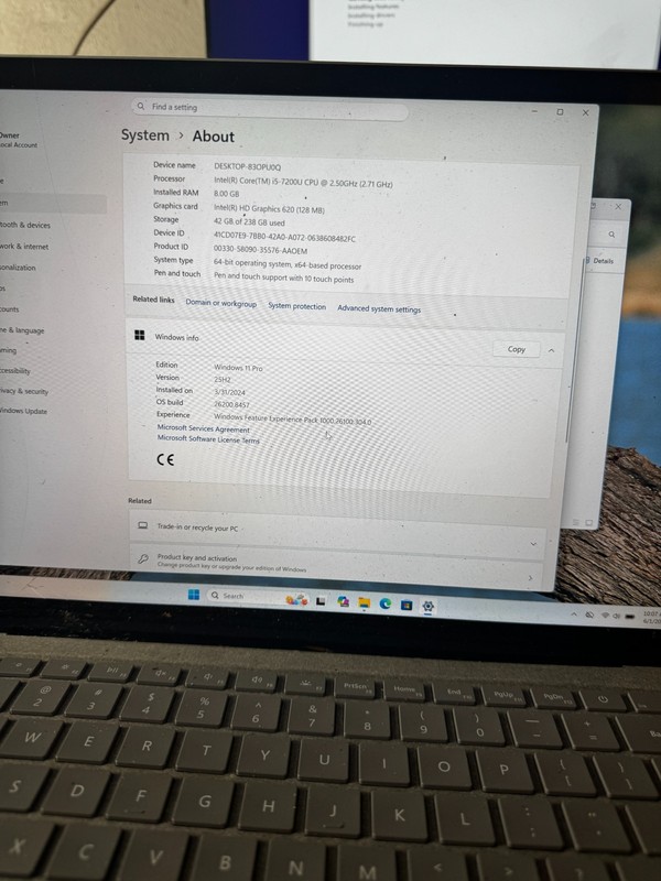 Microsoft Surface Laptop 1769 Core i5-7200U, 8GB RAM, 256GB SSD *READ # 5958 gallery