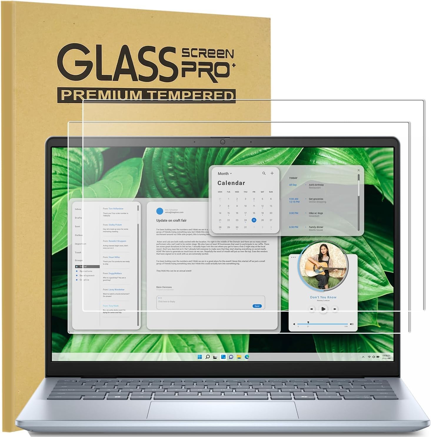 9H Tempered Glass Screen Protector 2-Pack for Dell Pro Max 14-Inch Laptop, HD Cl gallery