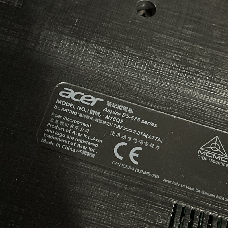ACER ASPIRE E5-575 SERIES INTEL CORE I3 7TH GEN 4GB RAM NO HD gallery