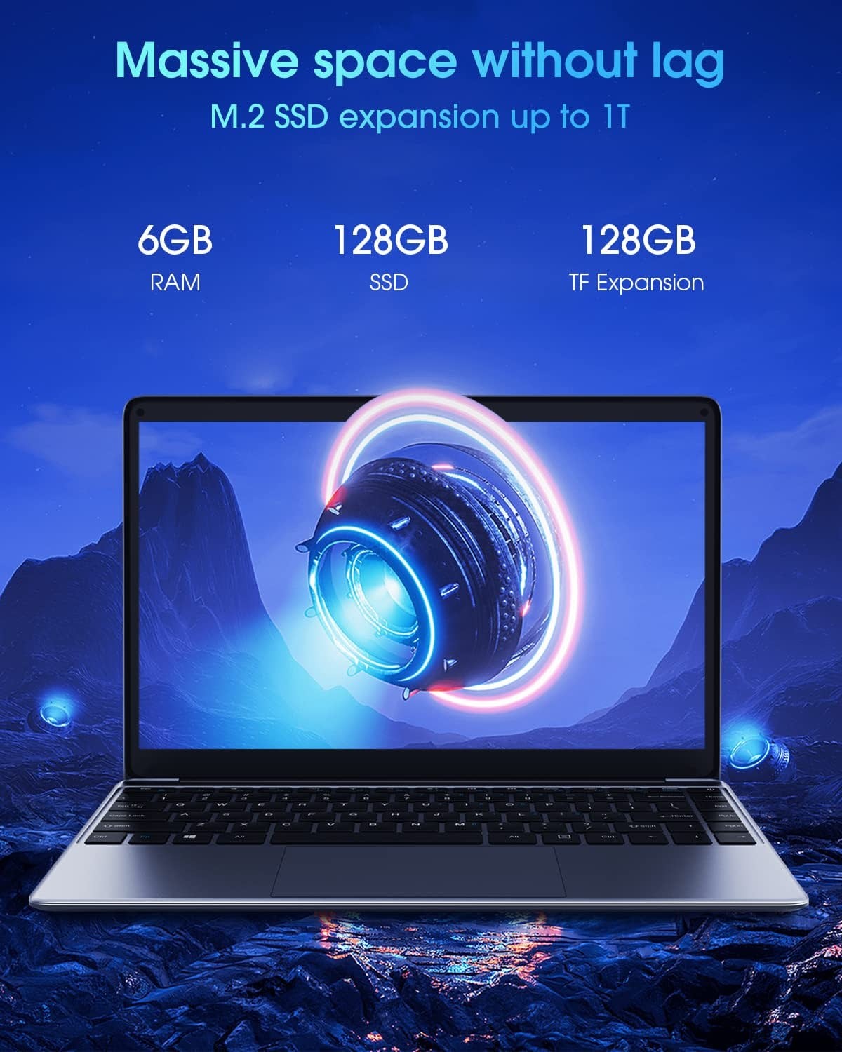 CHUWI 14.1'' Laptop Computer PC Windows 11 Home PC 2.8GHz 6GB 128GB HD WIFI gallery