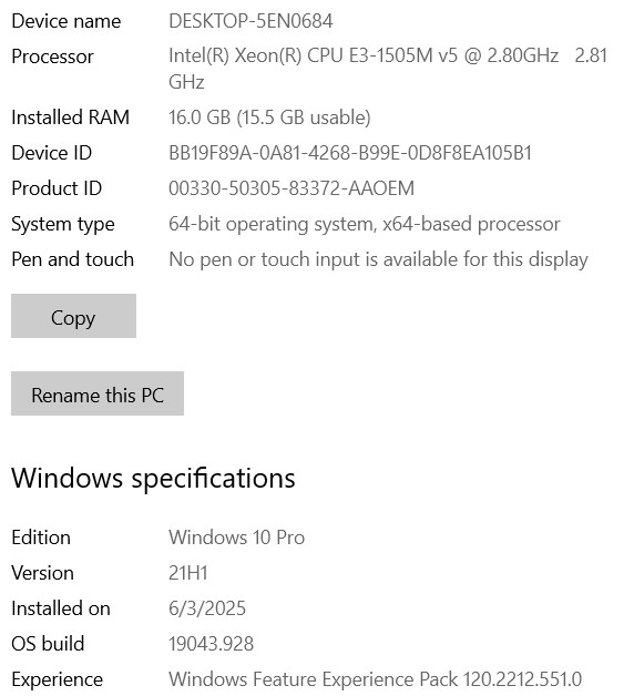 Lenovo ThinkPad P50 20EQ FHD E3-1505M v5 2.8GHz 16GB RAM 512GB SSD Quadro M2000M gallery