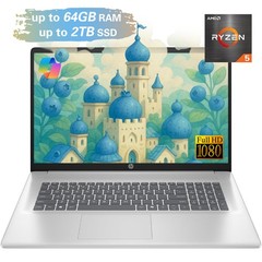 HP 17.3″ HD Touchscreen Laptop computer Ryzen 5 7430U Notebook 16GB RAM 1TB SSD