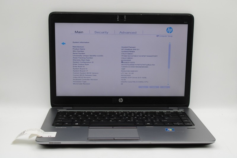 HP EliteBook 840 G1 i5-4300U @ 1.9 GHz 8GB RAM 256GB SSD No OS gallery