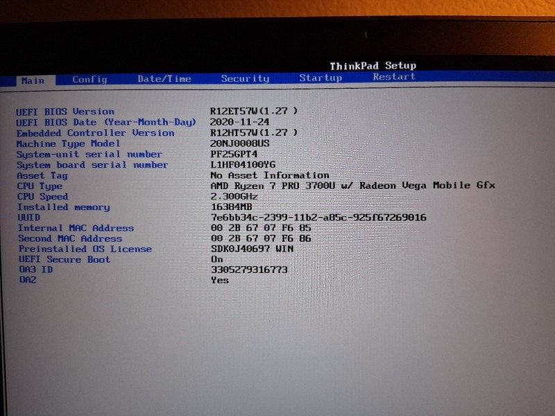 Lenovo ThinkPad T495 Ryzen 7 Pro 3700U 8GB Motherboard NM-C131 gallery