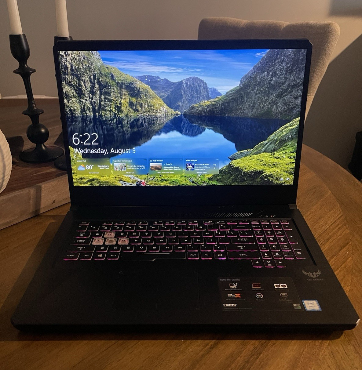 ASUS TUF Gaming FX705G 17.3" i7 8th Gen 16GB 1TB+256GB SSD GTX1050 W10 gallery