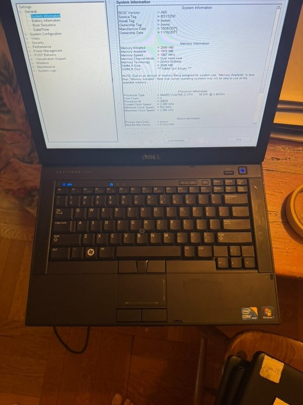 Dell Latitude E6410 – Intel Core i3, 2GB RAM – No Drive or OS – For Parts Specs gallery